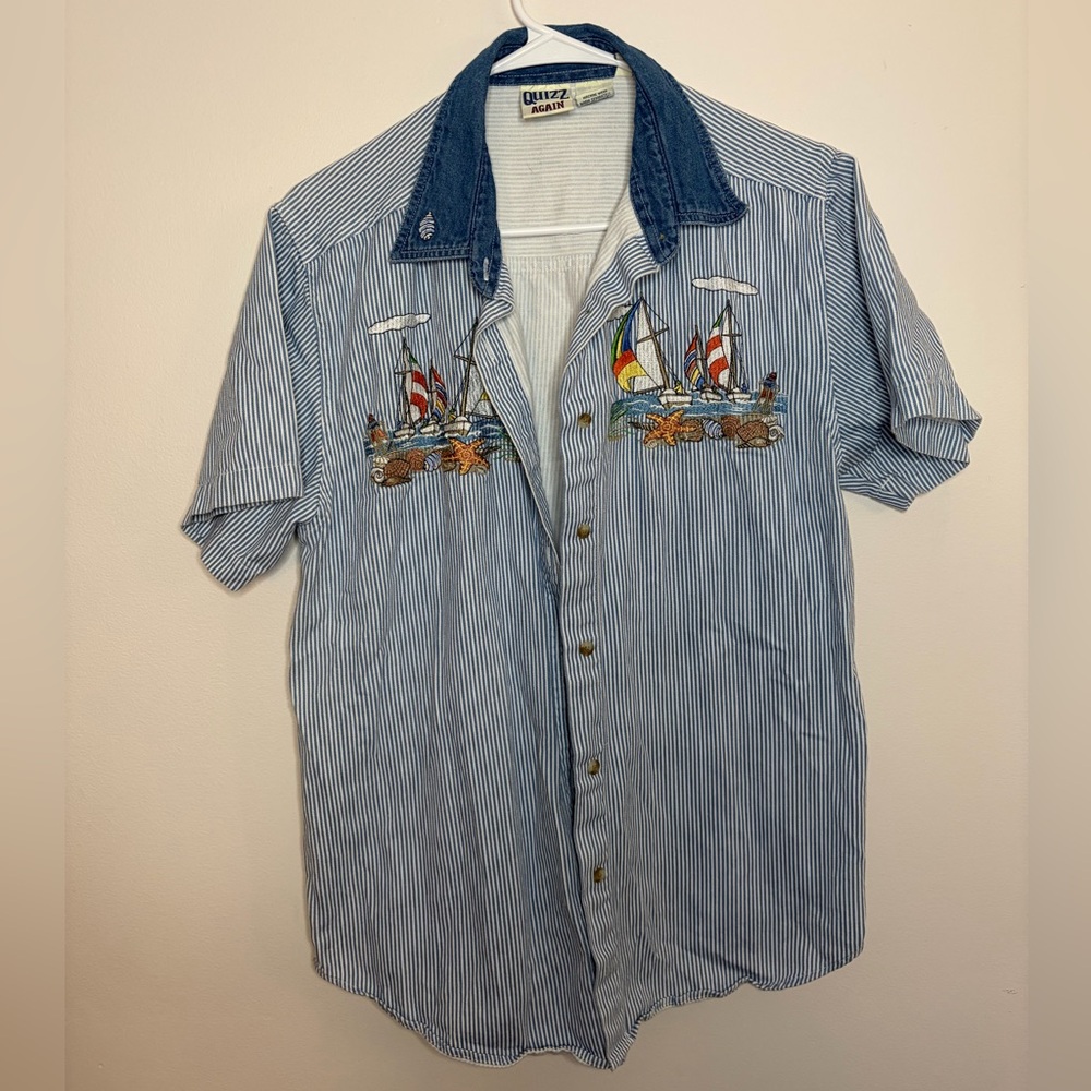 Oceanside Embroidered Nautical Shirt